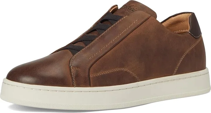 Florsheim Monopoli Elastic Lace To Toe Sneakers Men's Slip on Shoes Brown Crazy Horse : 10.5 M (D), Leather - Image 5
