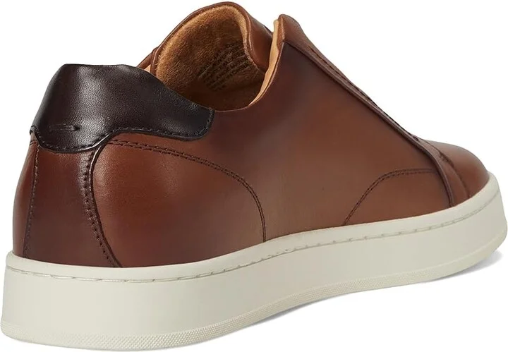 Florsheim Monopoli Elastic Lace To Toe Sneakers Men's Slip on Shoes Cognac : 14 M (D), Leather - Image 4