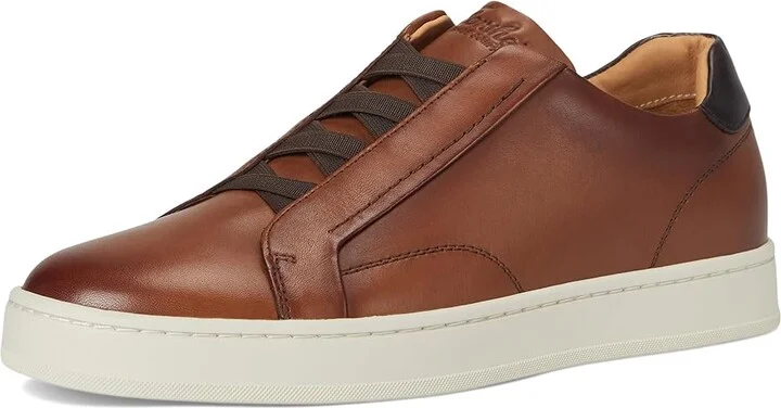 Florsheim Monopoli Elastic Lace To Toe Sneakers Men's Slip on Shoes Cognac : 14 M (D), Leather - Image 5