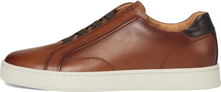 Florsheim Monopoli Elastic Lace To Toe Sneakers Men's Slip on Shoes Cognac : 14 M (D), Leather - Image 6