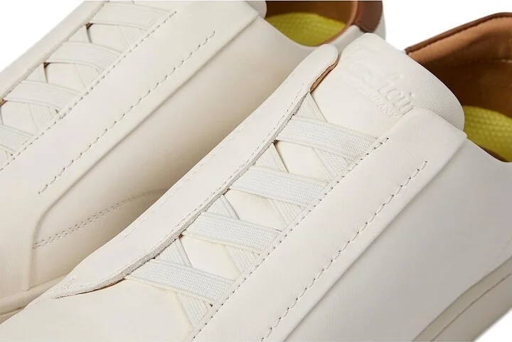 Florsheim Monopoli Elastic Lace To Toe Sneakers Men's Slip on Shoes Cream : 13 W (3E), Leather - Image 7