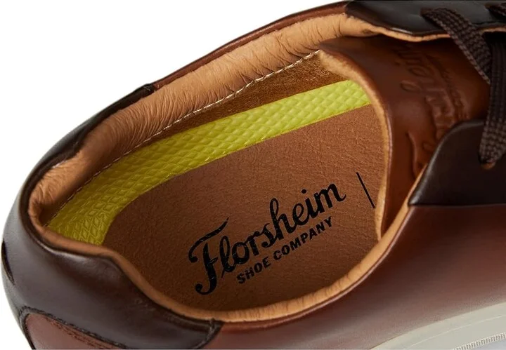Florsheim Monopoli Lace To Toe Sneakers Men's Slip on Shoes Cognac : 11 M (D), Leather - Image 7