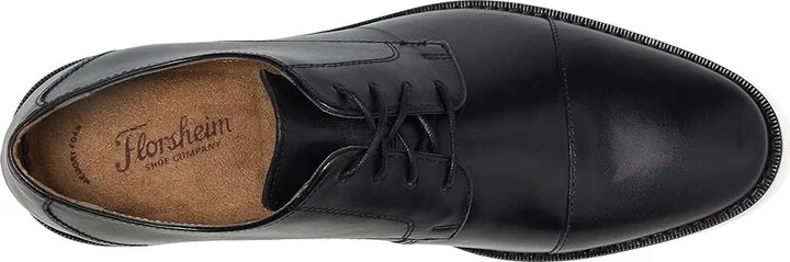 Florsheim Montinaro Cap Toe Oxford Men's Lace Up Cap Toe Shoes Black Smooth : 8 M (D), Synthetic/Leather - Image 3