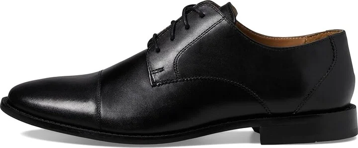 Florsheim Montinaro Cap Toe Oxford Men's Lace Up Cap Toe Shoes Black Smooth : 8 M (D), Synthetic/Leather - Image 7