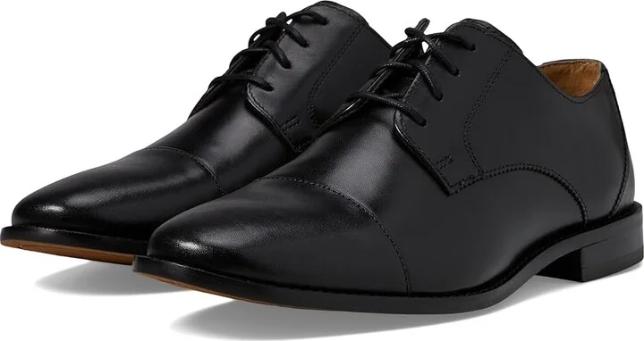 Florsheim Montinaro Cap Toe Oxford Men's Lace Up Cap Toe Shoes Black Smooth : 8 M (D), Synthetic/Leather