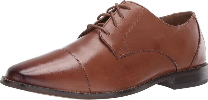 Florsheim Montinaro Cap Toe Oxford Men's Lace Up Cap Toe Shoes Saddle Tan Smooth : 8.5 M (D), Synthetic/Leather - Image 2