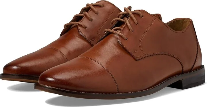 Florsheim Montinaro Cap Toe Oxford Men's Lace Up Cap Toe Shoes Saddle Tan Smooth : 8.5 M (D), Synthetic/Leather