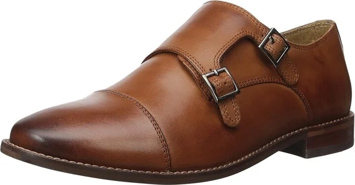 Florsheim Montinaro Double Monk Strap Men's Shoes Saddle Tan Smooth : 8 M (D), Leather - Image 2