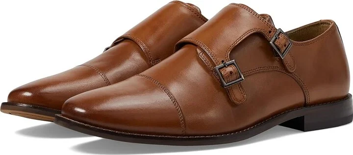 Florsheim Montinaro Double Monk Strap Men's Shoes Saddle Tan Smooth : 8 M (D), Leather