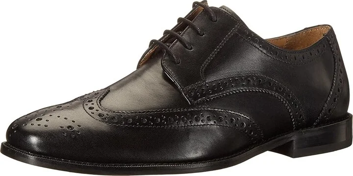 Florsheim Montinaro Wingtip Oxford Men's Lace Up Wing Tip Shoes Black Smooth : 8 M (D), Leather/Synthetic - Image 2