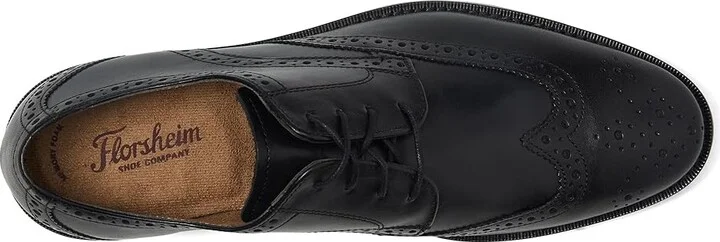 Florsheim Montinaro Wingtip Oxford Men's Lace Up Wing Tip Shoes Black Smooth : 8 M (D), Leather/Synthetic - Image 3