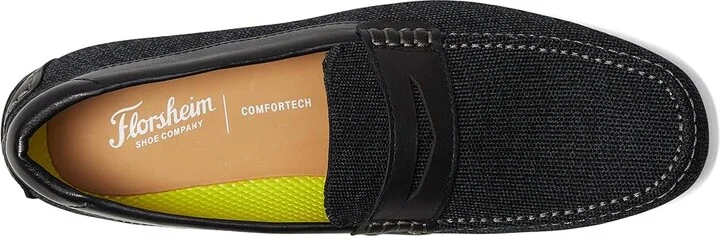 Florsheim Motor Knit Moc Toe Penny Driver Men's Shoes Black : 7.5 W (3E), Leather - Image 2