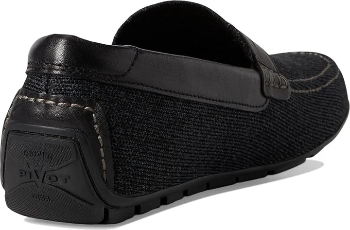 Florsheim Motor Knit Moc Toe Penny Driver Men's Shoes Black : 7.5 W (3E), Leather - Image 4