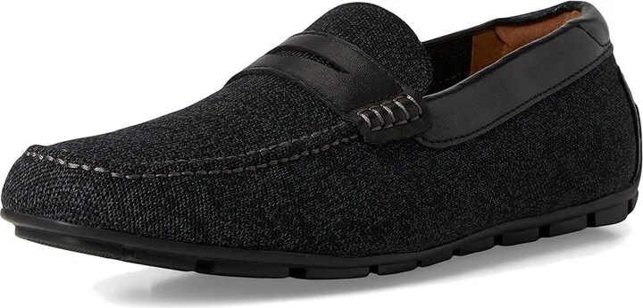 Florsheim Motor Knit Moc Toe Penny Driver Men's Shoes Black : 7.5 W (3E), Leather - Image 5