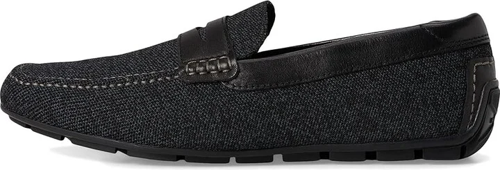 Florsheim Motor Knit Moc Toe Penny Driver Men's Shoes Black : 7.5 W (3E), Leather - Image 6