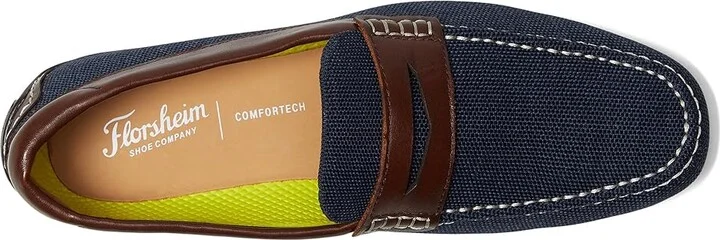 Florsheim Motor Knit Moc Toe Penny Driver Men's Shoes Navy : 11 W (3E), Leather - Image 2