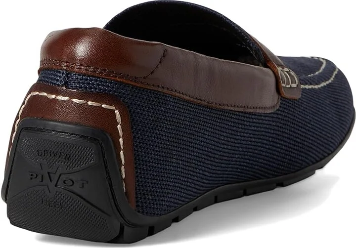 Florsheim Motor Knit Moc Toe Penny Driver Men's Shoes Navy : 11 W (3E), Leather - Image 4