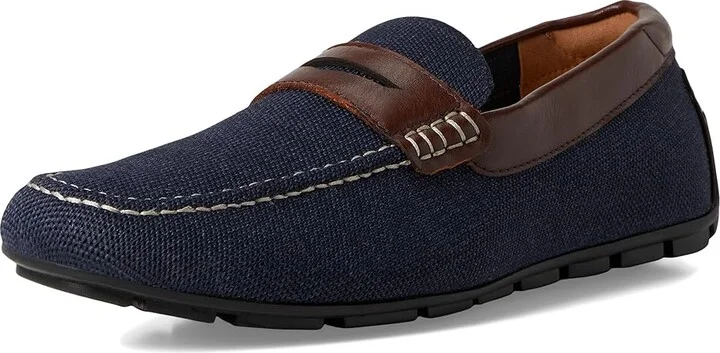 Florsheim Motor Knit Moc Toe Penny Driver Men's Shoes Navy : 11 W (3E), Leather - Image 5