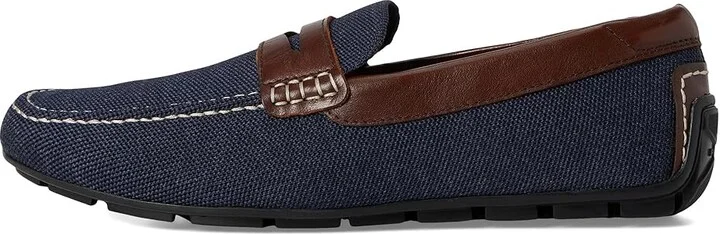 Florsheim Motor Knit Moc Toe Penny Driver Men's Shoes Navy : 11 W (3E), Leather - Image 6