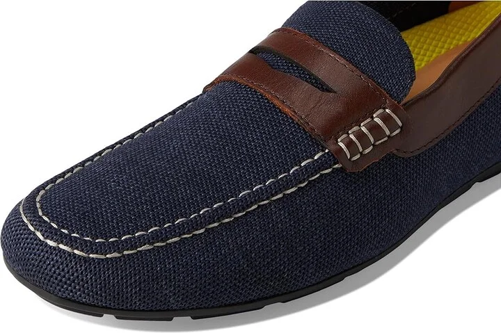Florsheim Motor Knit Moc Toe Penny Driver Men's Shoes Navy : 11 W (3E), Leather - Image 7