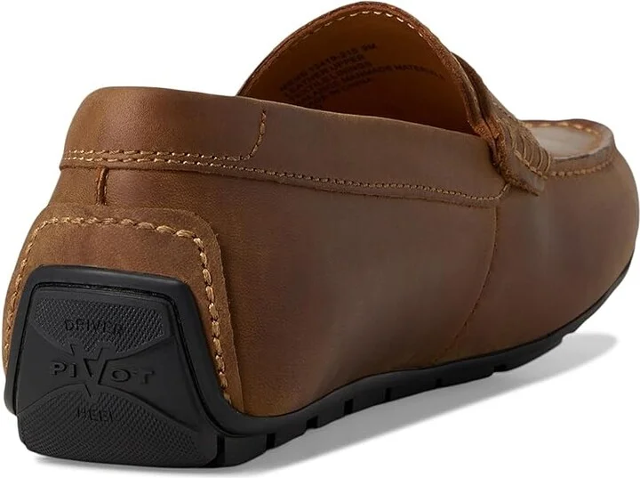 Florsheim Motor Smooth Moc Toe Penny Driver Men's Shoes Brown Crazy Horse : 10.5 W (3E), Leather - Image 4