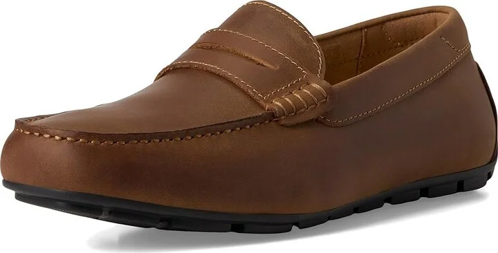 Florsheim Motor Smooth Moc Toe Penny Driver Men's Shoes Brown Crazy Horse : 10.5 W (3E), Leather - Image 5