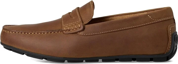 Florsheim Motor Smooth Moc Toe Penny Driver Men's Shoes Brown Crazy Horse : 10.5 W (3E), Leather - Image 6