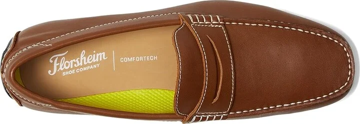 Florsheim Motor Smooth Moc Toe Penny Driver Men's Shoes Cognac : 8.5 M (D), Leather - Image 2