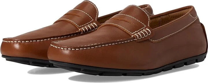 Florsheim Motor Smooth Moc Toe Penny Driver Men's Shoes Cognac : 8.5 M (D), Leather