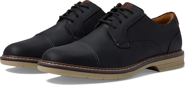 Florsheim Norwalk Cap Toe Oxford Men's Shoes Black Crazy Horse : 9 M (D), Leather