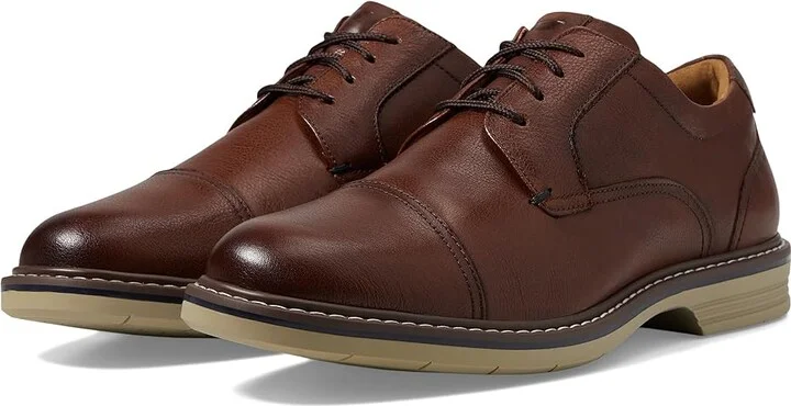 Florsheim Norwalk Cap Toe Oxford Men's Shoes Cognac Milled Leather : 7 M (D)