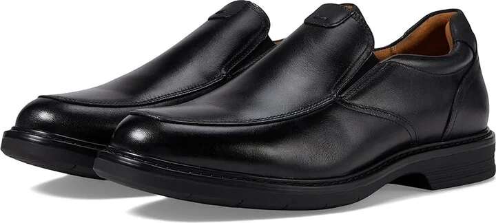 Florsheim Norwalk Moc Toe Slip-On Men's Lace Up Wing Tip Shoes Black : 13 W (3E), Leather
