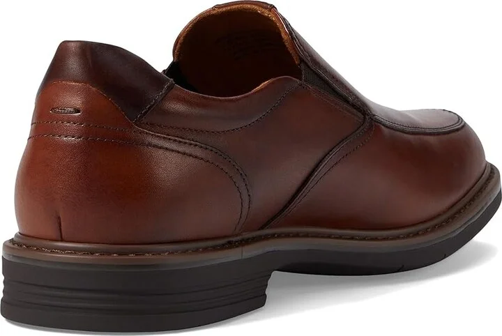Florsheim Norwalk Moc Toe Slip-On Men's Lace Up Wing Tip Shoes Cognac : 12 M (D), Leather - Image 4