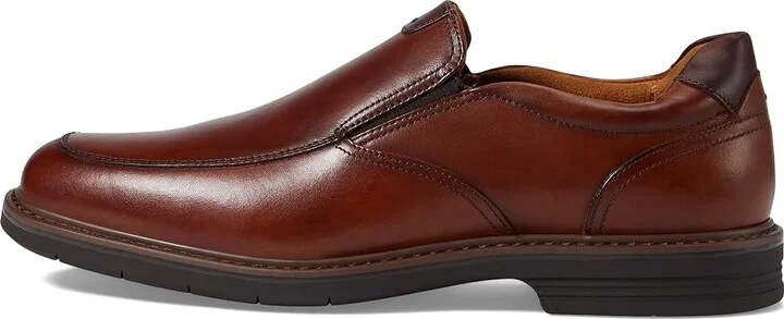Florsheim Norwalk Moc Toe Slip-On Men's Lace Up Wing Tip Shoes Cognac : 12 M (D), Leather - Image 6
