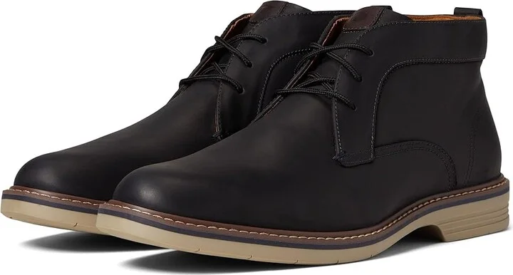 Florsheim Norwalk Plain Toe Chukka Boot Men's Shoes Black Crazy Horse : 9 M (D), Leather