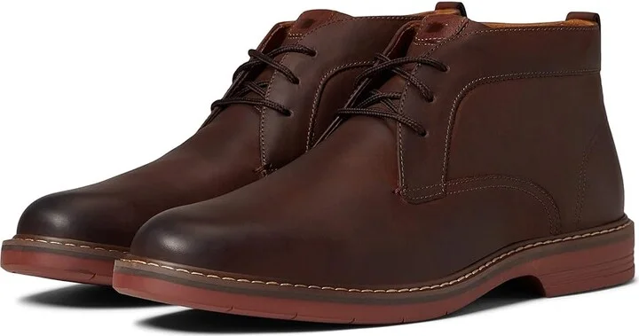 Florsheim Norwalk Plain Toe Chukka Boot Men's Shoes Brown Crazy Horse : 9 M (D), Leather