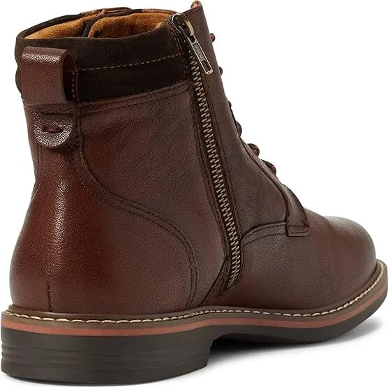 Florsheim Norwalk Plain Toe Lace-Up Boot Men's Shoes Cognac Smooth Leather : 7.5 M (D), Suede - Image 4