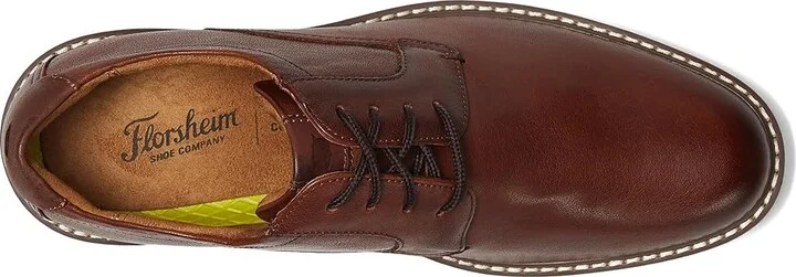 Florsheim Norwalk Plain Toe Oxford Men's Shoes Cognac Milled Leather : 9 M (D) - Image 2
