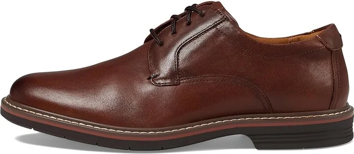 Florsheim Norwalk Plain Toe Oxford Men's Shoes Cognac Milled Leather : 9 M (D) - Image 6