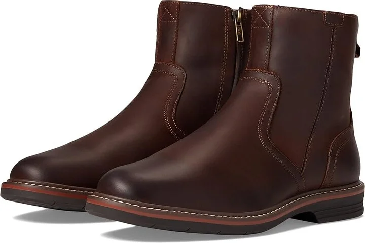 Florsheim Norwalk Side Zip Boot Men's Shoes Brown Crazy Horse : 8.5 M (D), Leather