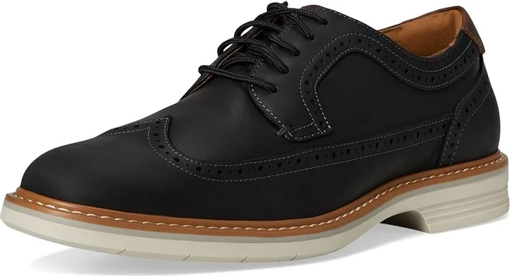 Florsheim Norwalk Wingtip Oxford Men's Lace Up Wing Tip Shoes Black Crazy Horse : 8 W (3E), Lace/Nubuck/Suede - Image 5