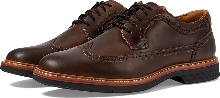Florsheim Norwalk Wingtip Oxford Men's Lace Up Wing Tip Shoes Brown Crazy Horse : 9.5 M (D), Lace/Nubuck/Suede