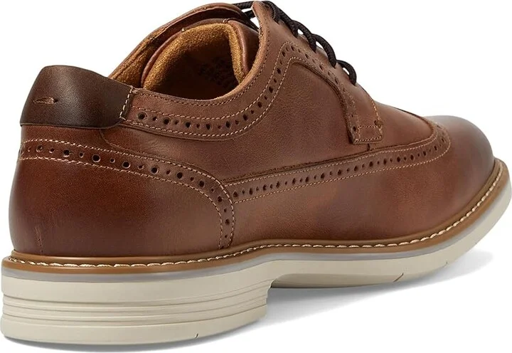 Florsheim Norwalk Wingtip Oxford Men's Lace Up Wing Tip Shoes Cognac : 9 W (3E), Lace/Nubuck/Suede - Image 4