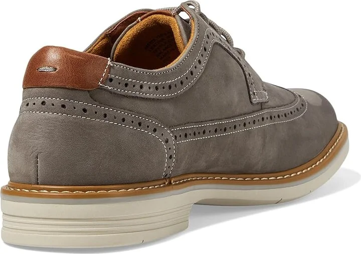 Florsheim Norwalk Wingtip Oxford Men's Lace Up Wing Tip Shoes Gray Nubuck : 9.5 W (3E), Lace/Nubuck/Suede - Image 4