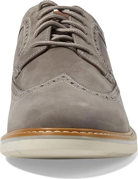 Florsheim Norwalk Wingtip Oxford Men's Lace Up Wing Tip Shoes Gray Nubuck : 9.5 W (3E), Lace/Nubuck/Suede - Image 5