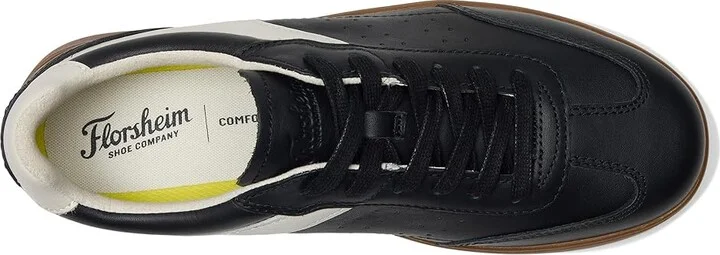 Florsheim Pace T-toe Lace Up Sneakers Men's Slip on Shoes Black : 9 M (D), Leather - Image 2