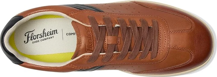 Florsheim Pace T-toe Lace Up Sneakers Men's Slip on Shoes Cognac : 12 M (D), Leather - Image 2