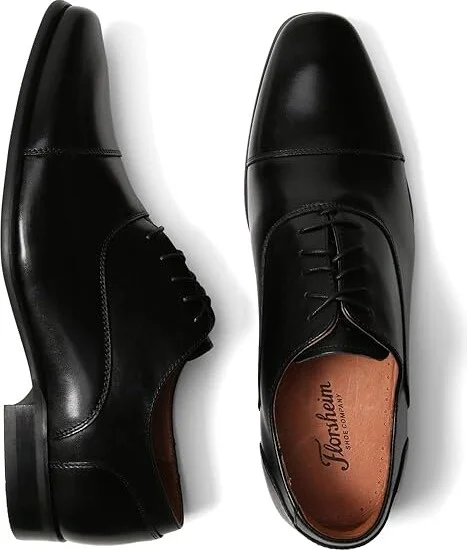 Florsheim Postino Cap Toe Men's Shoes Black Smooth : 7 D (M), Leather