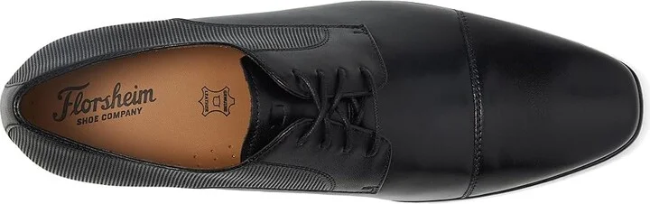 Florsheim Postino Cap Toe Oxford Men's Lace Up Cap Toe Shoes Black Smooth/Perf : 7 D (M), Leather - Image 3