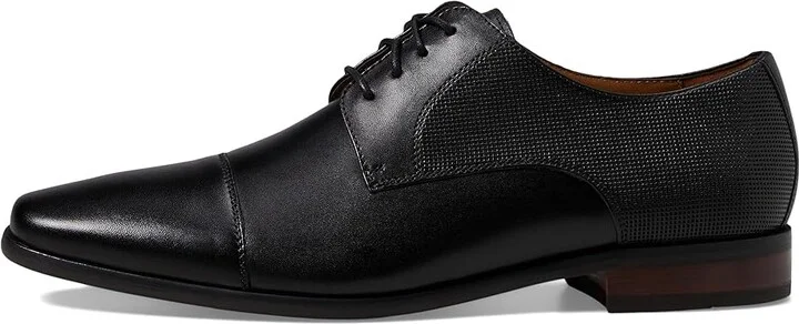 Florsheim Postino Cap Toe Oxford Men's Lace Up Cap Toe Shoes Black Smooth/Perf : 7 D (M), Leather - Image 7